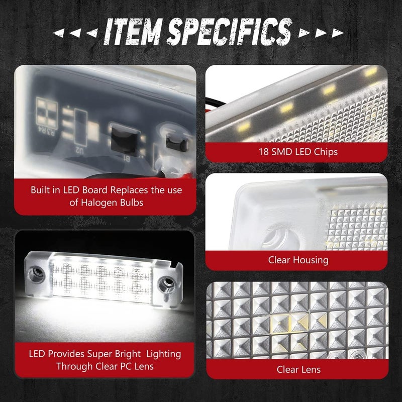 NUVISION LIGHTING Pair of LED License Plate Lights Compatible with 96-22 4Runner / 00-22 Sequoia / 97-02 Sienna, 81270-35090 81270-35120, NVL-LPL-006 - Image 3